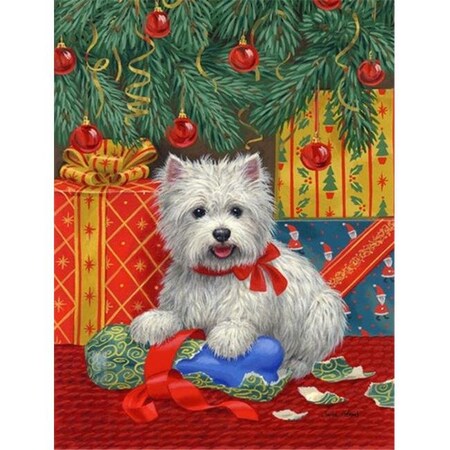 Carolines Treasures Carolines Treasures ASA2080GF Westie Christmas Packages Flag Garden Size ASA2080GF